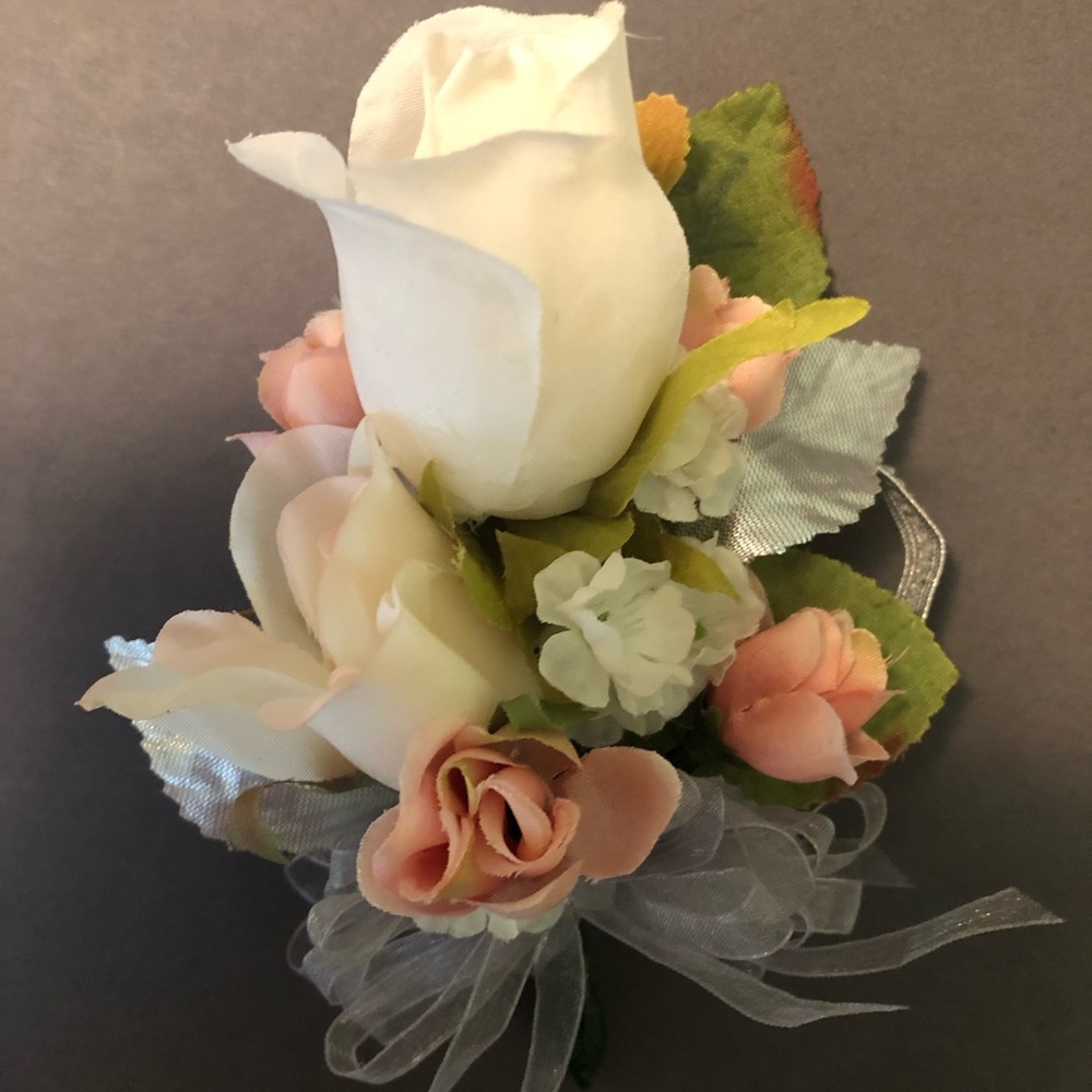 Wrist corsage.